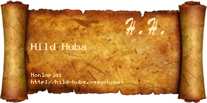Hild Huba névjegykártya